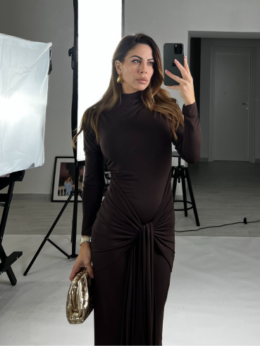 Midi Dress nodo choco