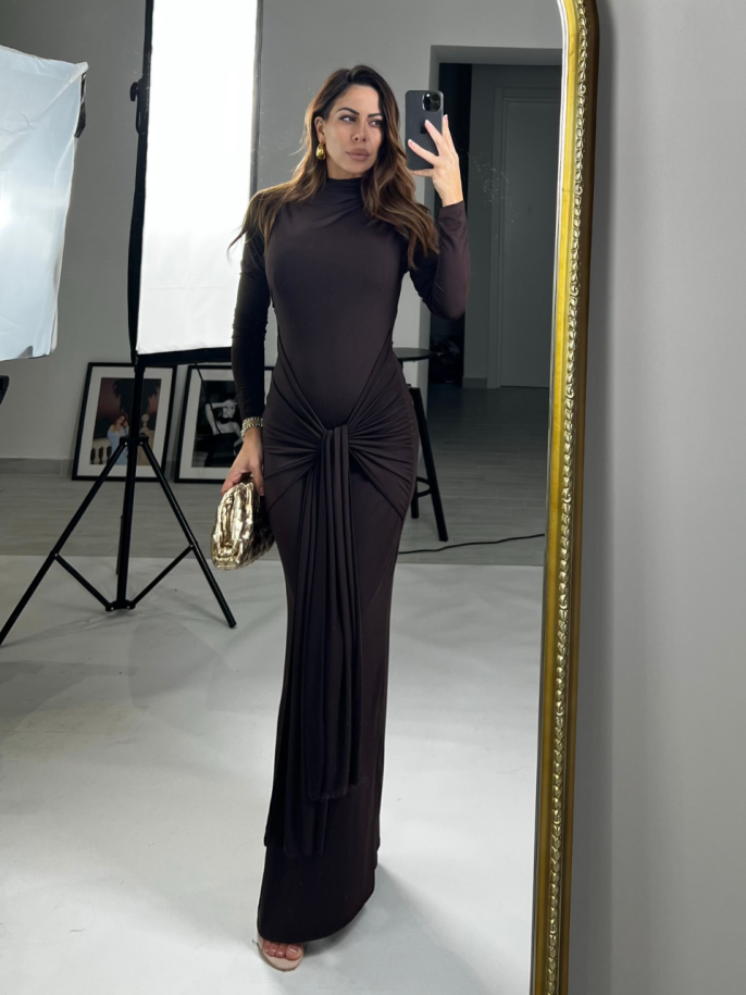 Midi Dress nodo choco