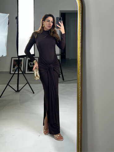 Midi Dress nodo choco