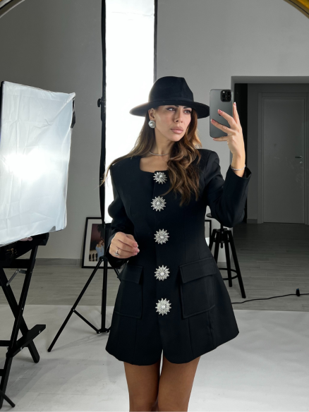 Blazer/Dress gioiello nero Blazer/Dress gioiello nero