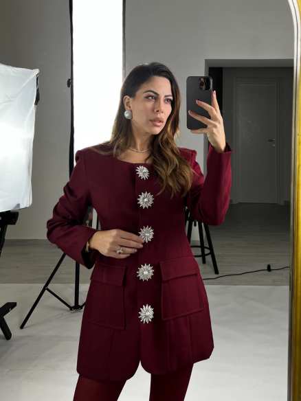 Blazer/Dress gioiello bordeaux Blazer/Dress gioiello bordeaux