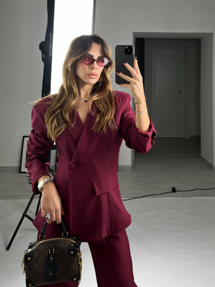 Blazer sfiancato bordeaux Blazer sfiancato bordeaux