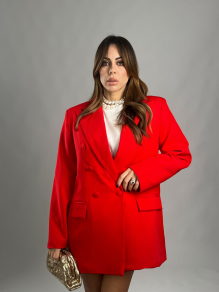 Blazer doppiopetto rosso