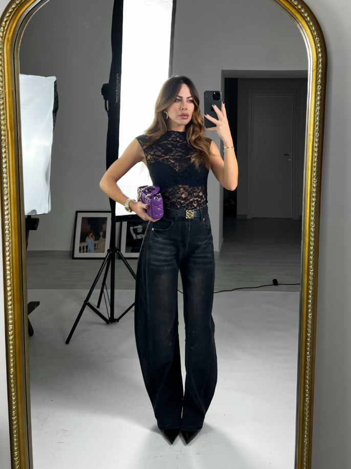 denim balloon black