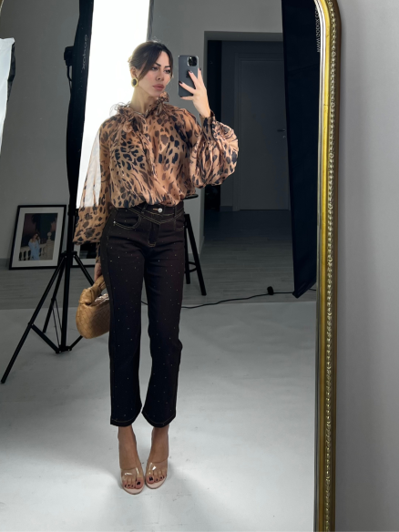 denim brown strass denim brown strass
