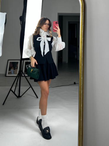 Set Gilet + gonna  nero