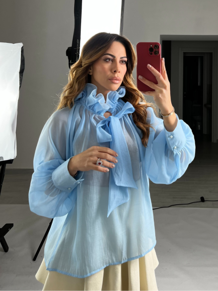 Blusa chiffon cielo Blusa chiffon cielo