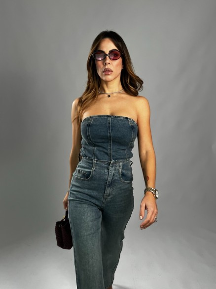 bustino denim sabbiato bustino denim sabbiato
