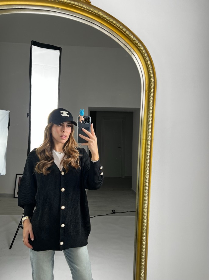 cardigan pearl nero