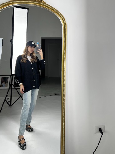 cardigan pearl nero