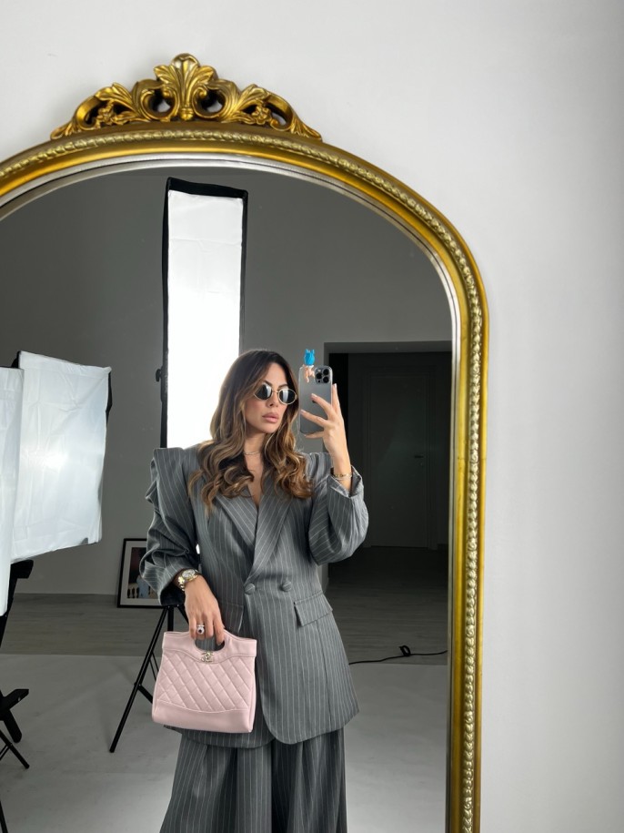 tailleur gessato butterfly grigio 2