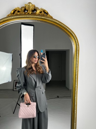 tailleur gessato butterfly grigio