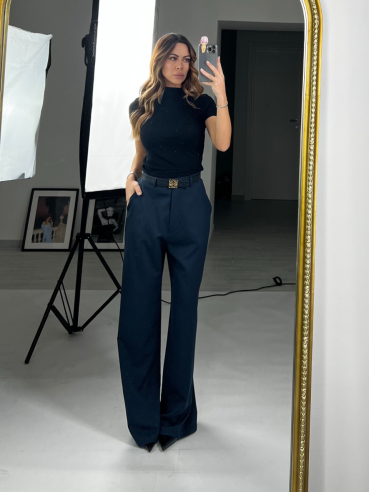 Tailleur spallina imbottita Blu