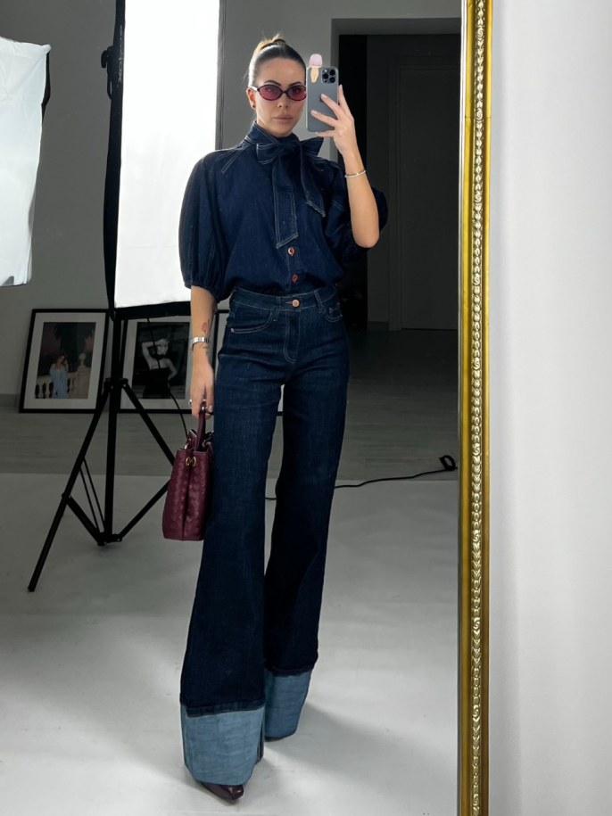 Denim piegone K547