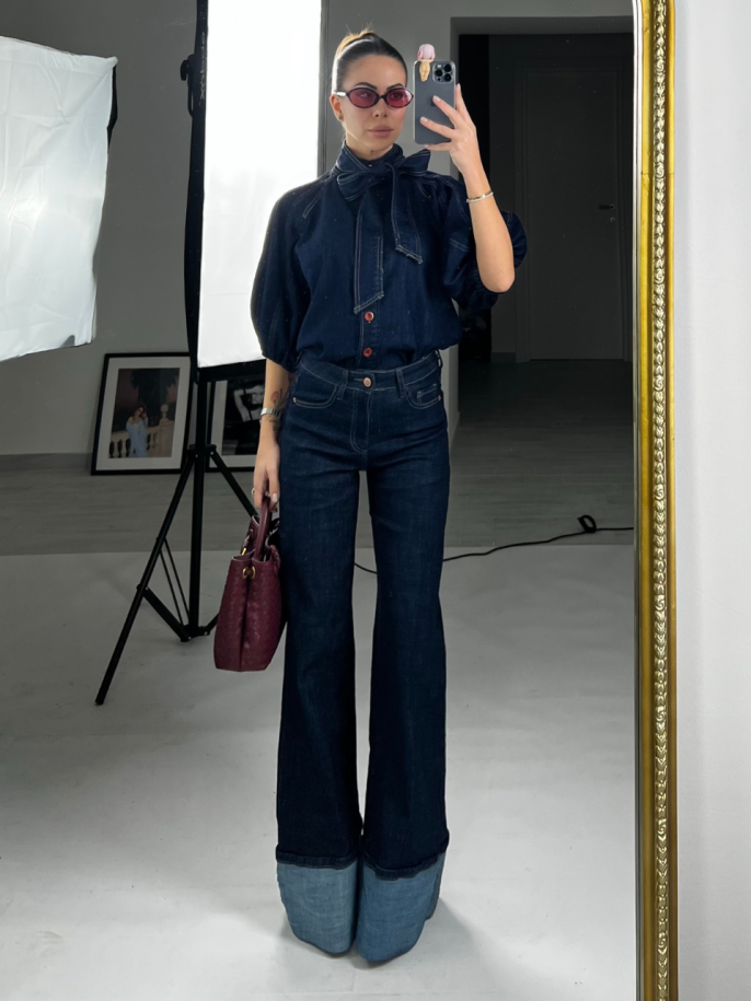 Denim piegone K547 2