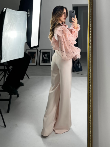 Pantalone classico rosa
