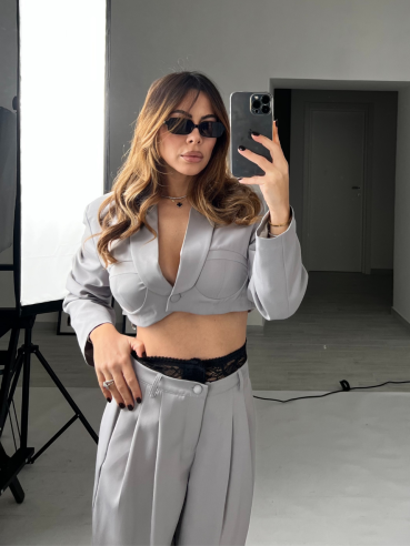 Tailleur blair grigio