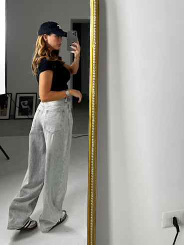 Jeans mom fit grigio 31819