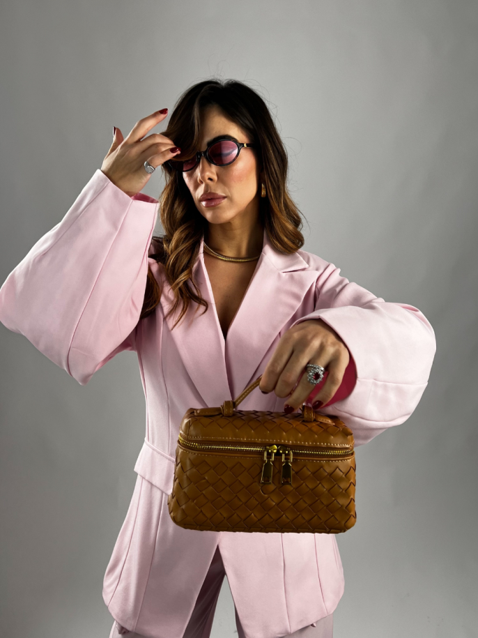 Tailleur Helena cargo rosa 2