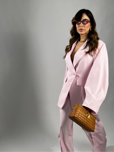 Tailleur Helena cargo rosa