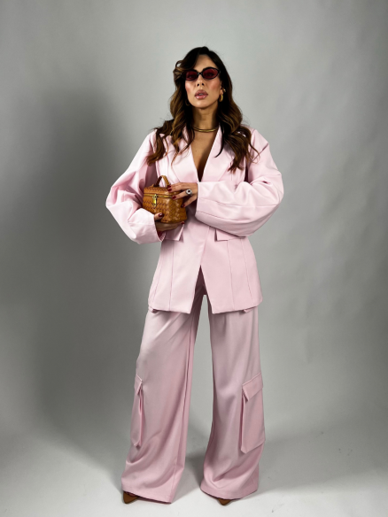 Tailleur Helena cargo rosa