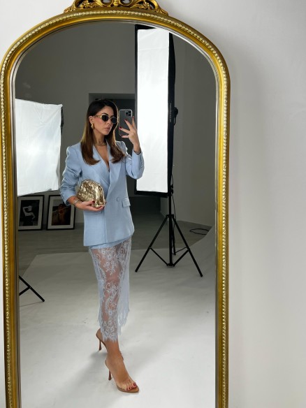 Gonna Matilde pizzo celeste