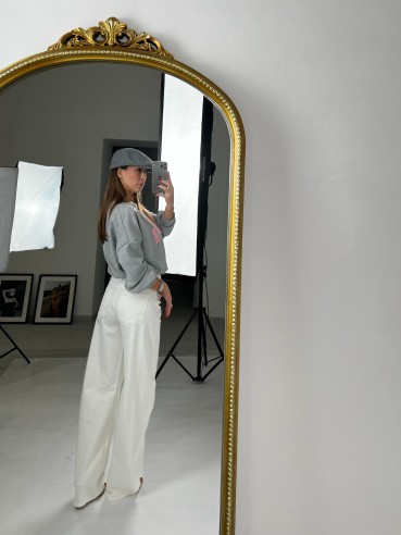 Felpa mon chéri grigia