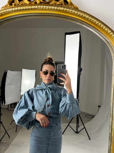 Gonna longuette denim