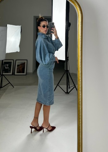 Gonna longuette denim