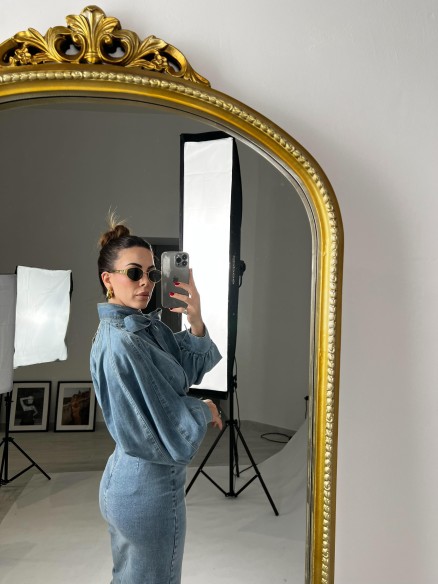 Gonna longuette denim