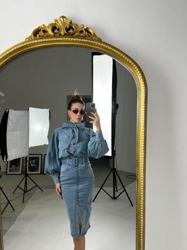 Gonna longuette denim