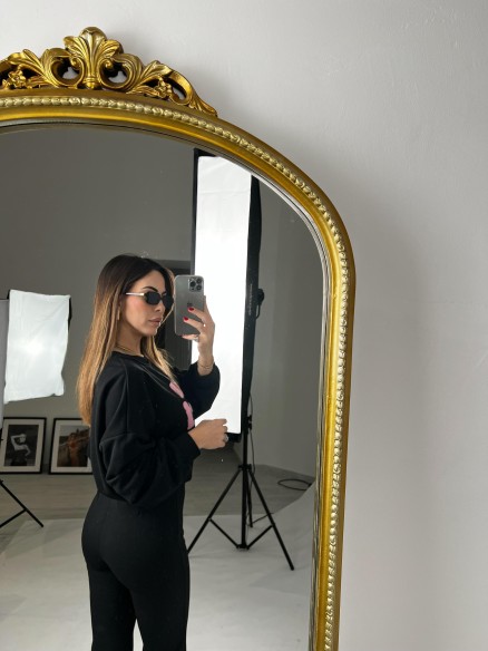 Pantalone a zampa nero