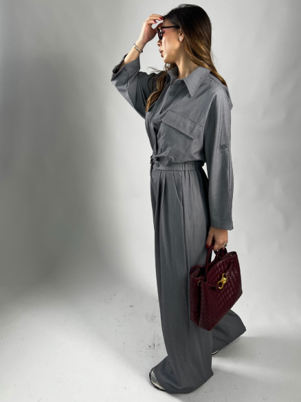 Jumpsuit cut out grigia Jumpsuit cut out grigia