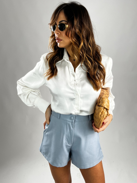 Camicia Zoe satin bianca