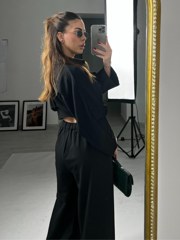 Jumpsuit cut out nera 2