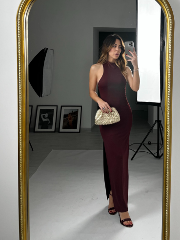 Midi Dress penny bordeaux