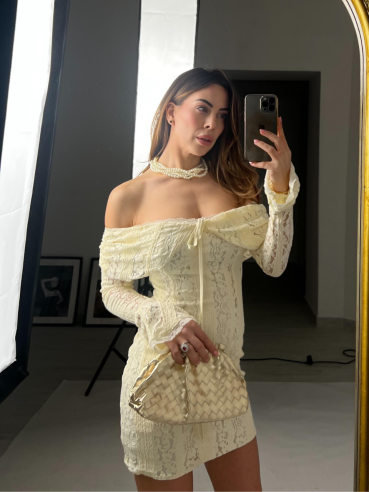 Mini Dress Flora in pizzo