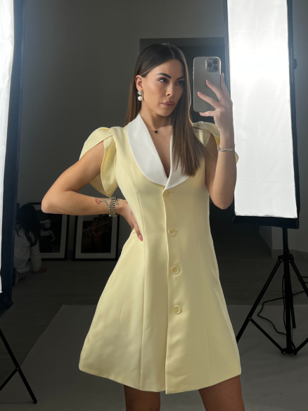 Mini Dress Delphine Giallo Mini Dress Delphine Giallo