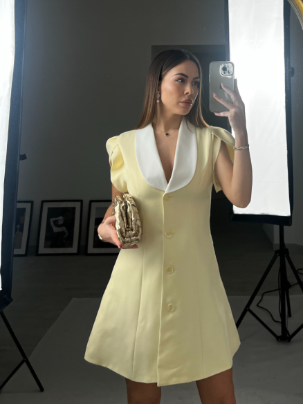 Mini Dress Delphine Giallo Mini Dress Delphine Giallo