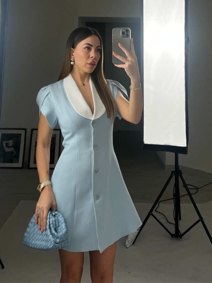 Mini Dress Delphine Celeste 2