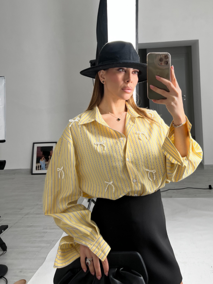 Camicia Perla gialla