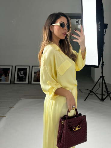 Set Satin Icy giallo