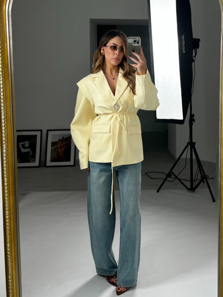 Blazer Anastasia paglierino Blazer Anastasia paglierino