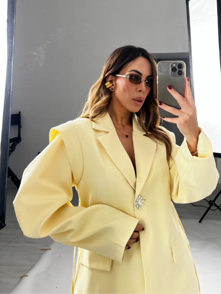 Blazer Anastasia paglierino Blazer Anastasia paglierino