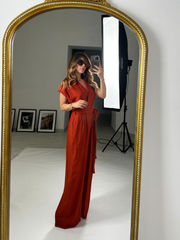 Jumpsuit Silvia mattone fusciacca