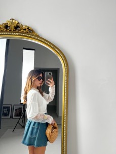 T-shirt Frida pizzo bianca 2