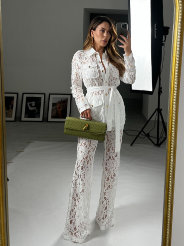 Set Gisella pizzo bianco