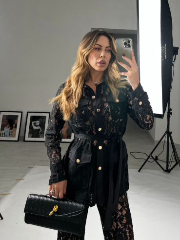 Set Gisella pizzo nero