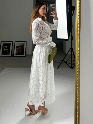 Dress Natalia pizzo bianco