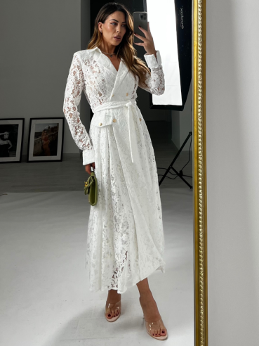 Dress Natalia pizzo bianco